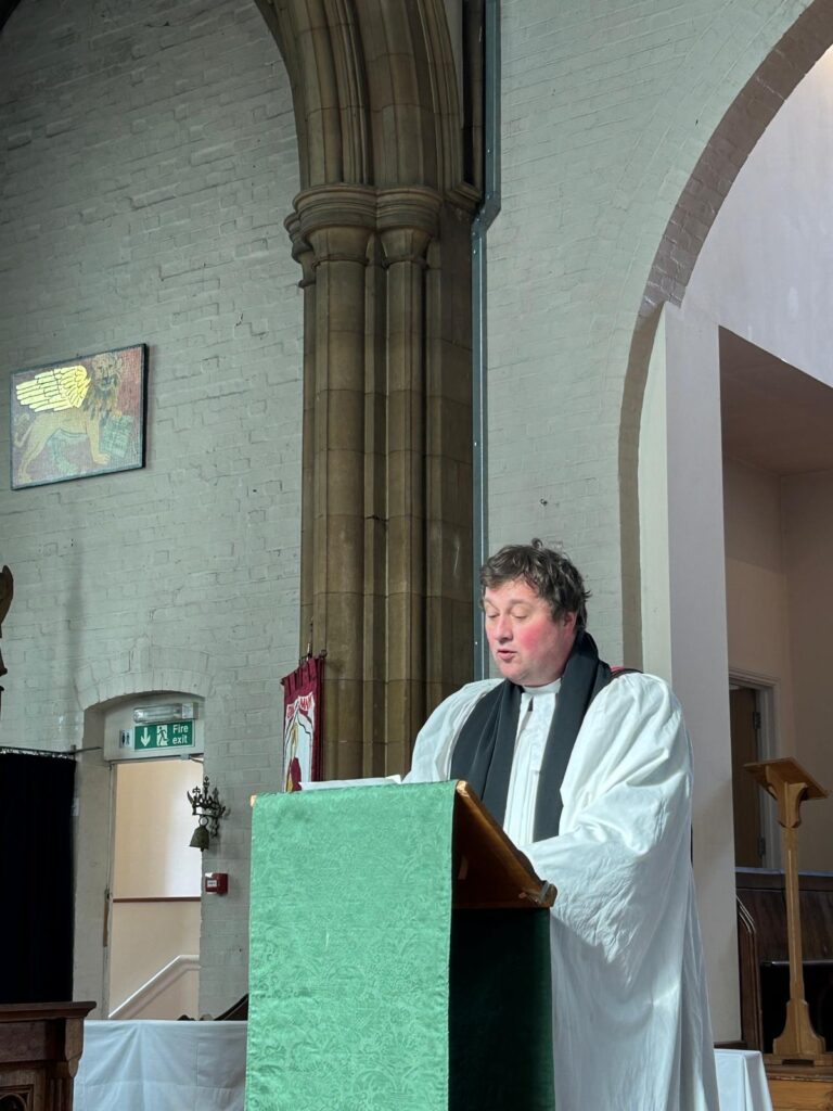 Fr Tristan in Lecturn